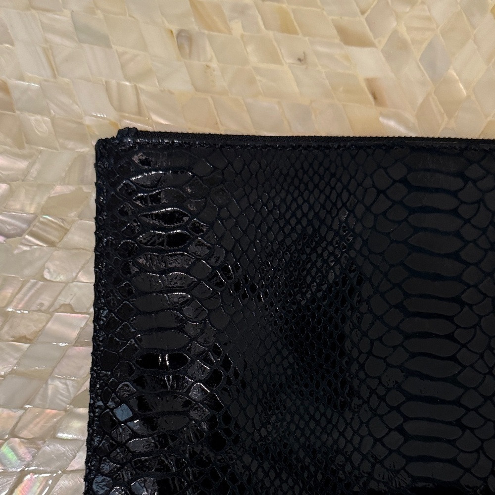 Michael Kors Black Snakeskin Wristlet - Picture 7 of 11